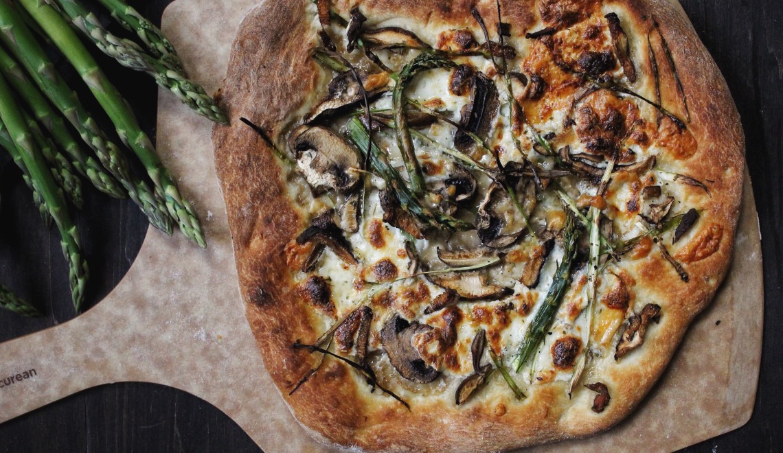 Farmers Market Pizza with asparagus by The Conscious Collective