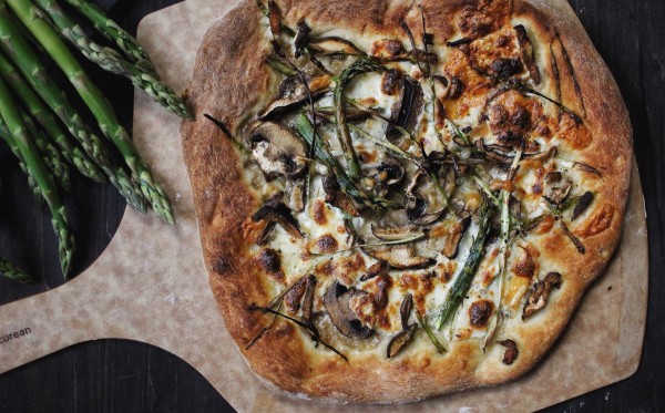 Farmers Market Pizza with asparagus by The Conscious Collective